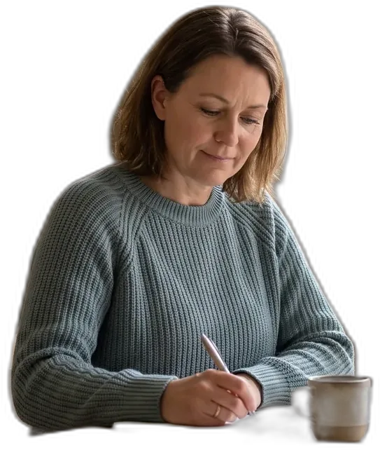 Une étudiante consulte le portail étudiant, installée à sa table de travail