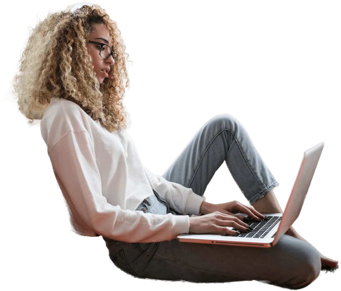Une étudiante en reconversion, installée chez elle