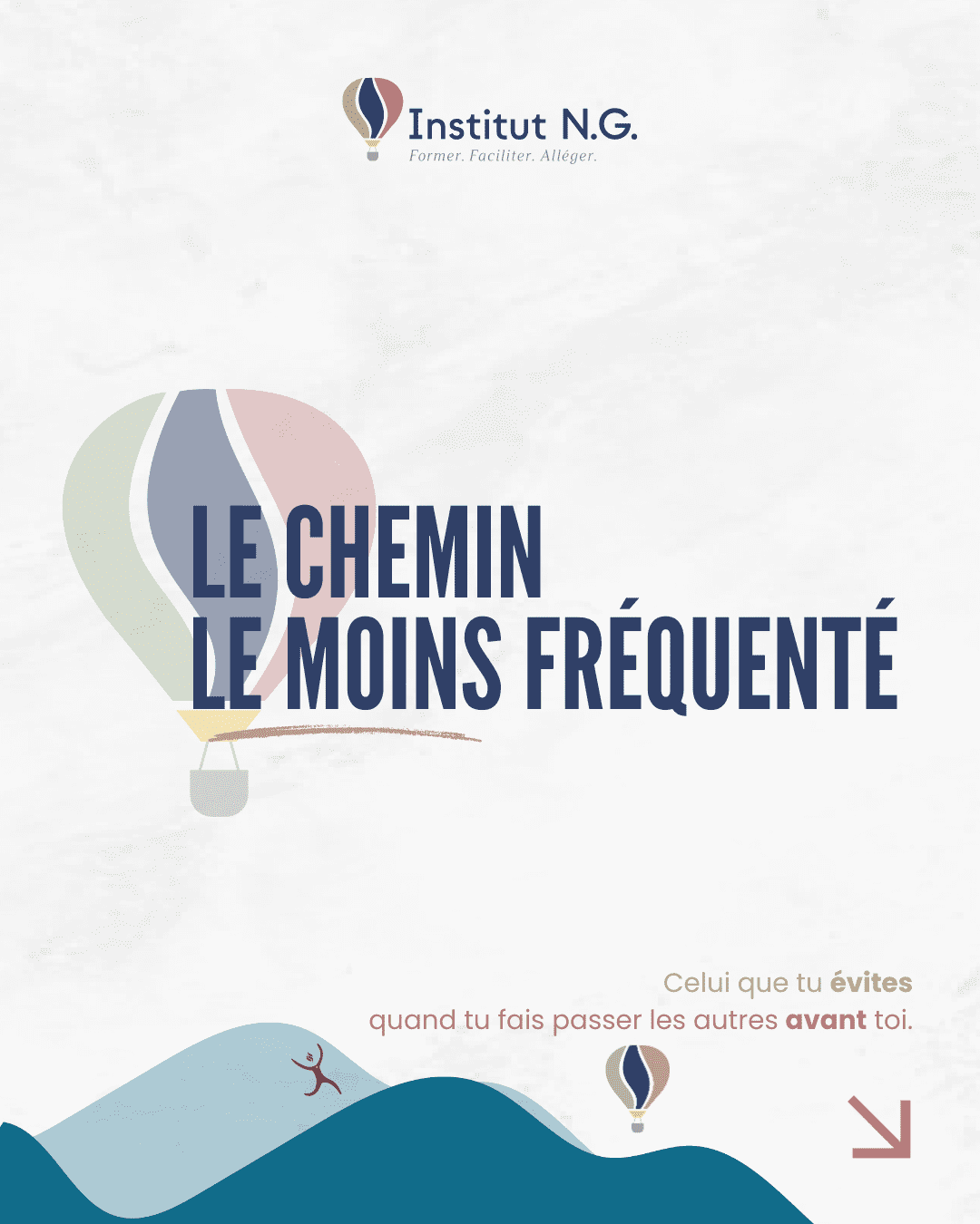 Illustration représentant le chemin intérieur de celles et ceux qui apprennent à se choisir en relation d’aide