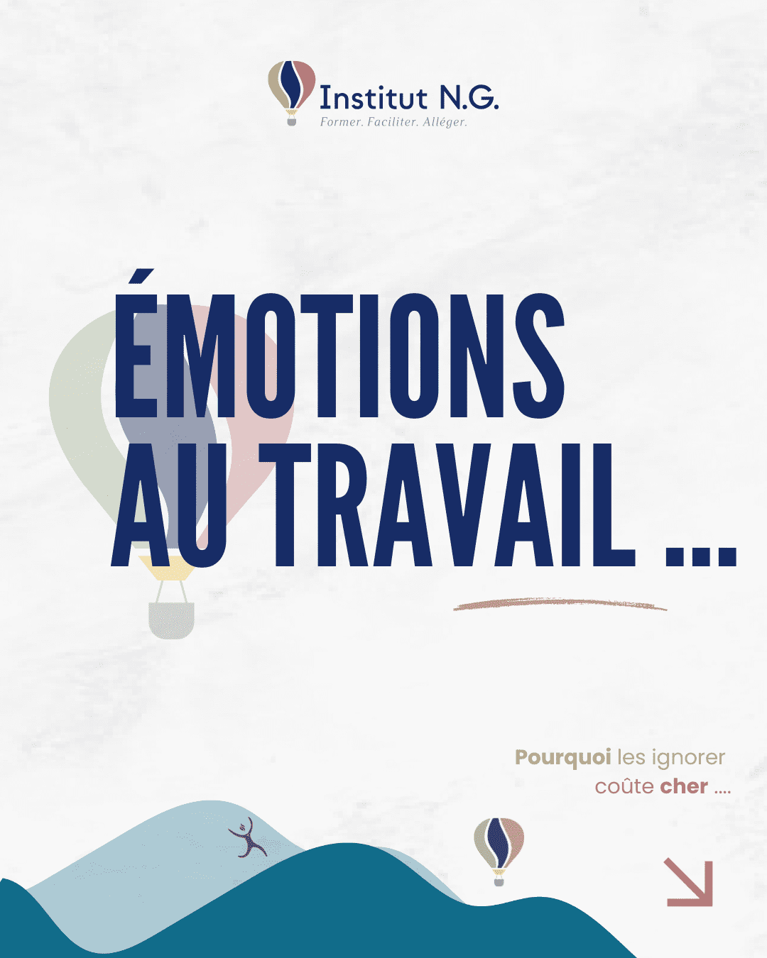 Illustration représentant l'impact des émotions au travail sur le bien-être des employés, la communication et la performance organisationnelle.